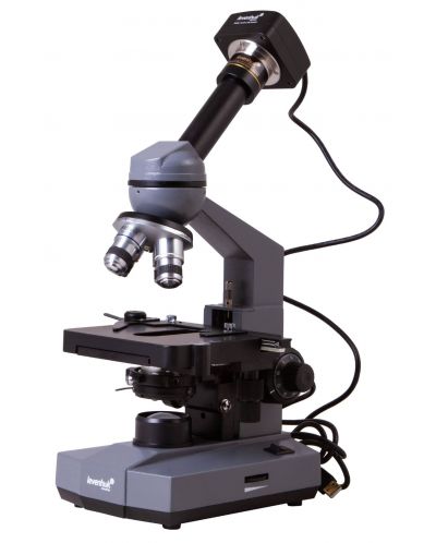 Цифров микроскоп Levenhuk - D320L PLUS 3.1M, сив/черен - 1