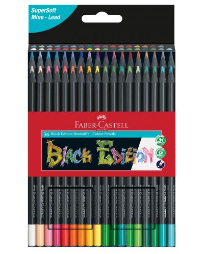 Цветни моливи Faber-Castell Black Edition - 36 цвята - 1