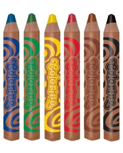 Цветни моливи Colorino Kids – Jumbo, 6 цвята - 1
