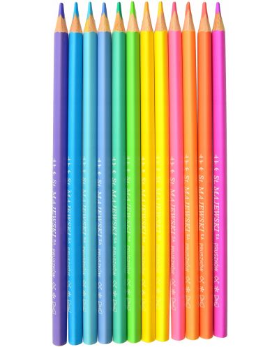 Цветни моливи Bambino Premium - 12 броя, пастелни цветове, асортимент - 3