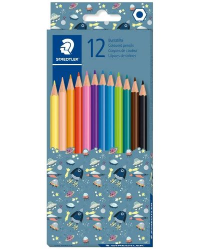 Цветни моливи Staedtler Pattern 175 - 12 цвята, асортимент - 1