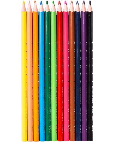 Цветни моливи Deli Enovation - EC113-12, 12 цвята - 2