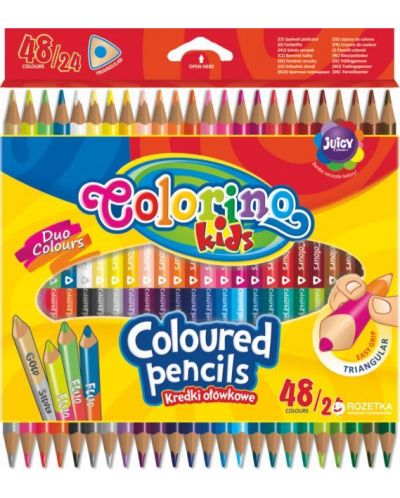 Цветни двувърхи моливи Colorino Kids - 24 броя - 1