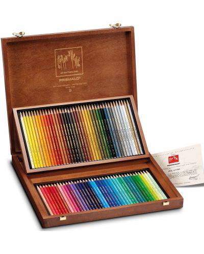 Цветни акварелни моливи Caran d'Ache Prismalo – 80 цвята, дървен - 1