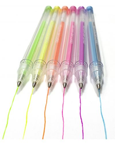 Цветни химикалки Kidea - 6 цвята, пастелни - 2