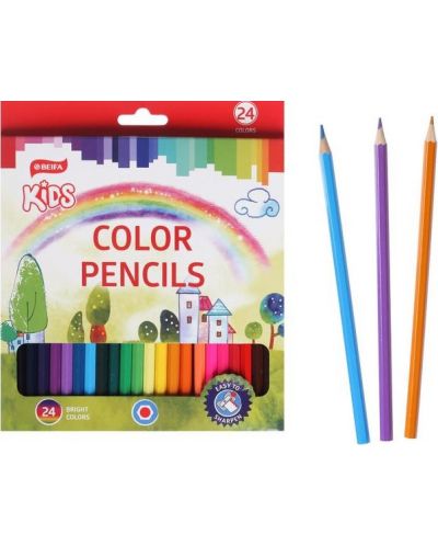 Цветни моливи Beifa WMZ - 24 цвята - 2