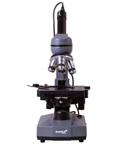 Цифров микроскоп Levenhuk - D320L BASE 3M, монокулярен, сив/черен - 5