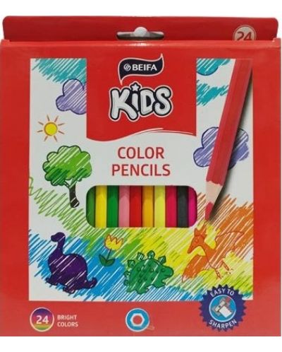 Цветни моливи Beifa WMZ - 24 цвята - 3