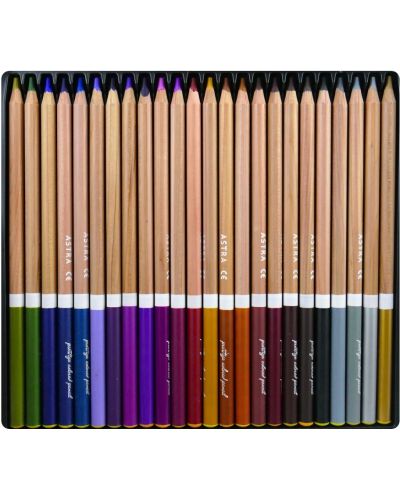 Цветни акварелни моливи Astra Prestige - В метална кутия, 48 цвята - 2