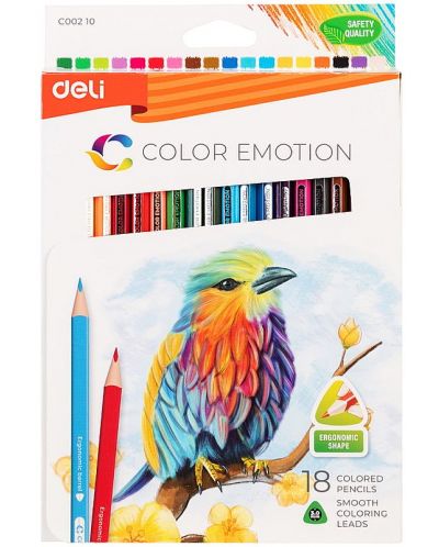 Цветни моливи Deli Color Emotion - EC00210, 18 цвята - 1