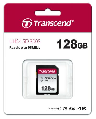 Карта памет Transcend - 128 GB, 300S UHS-I SDXC UHS-I U3 V30 - 2