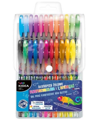 Цветни гел химикалки Kidea - 24 цвята - 1