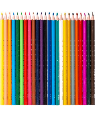 Цветни моливи Deli Enovation - EC112-24, 24 цвята, в тубус - 2