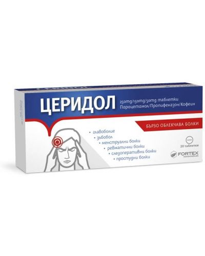 Церидол, 20 таблетки, Fortex - 1