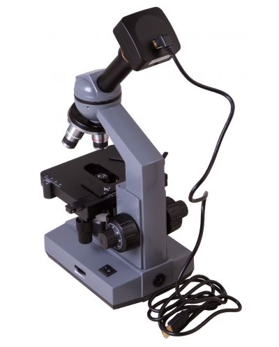 Цифров микроскоп Levenhuk - D320L PLUS 3.1M, сив/черен - 4