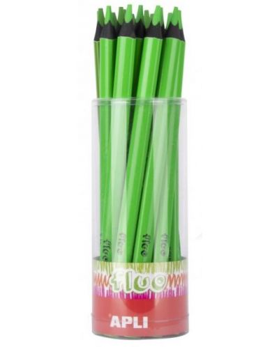 Цветен молив Apli - Джъмбо Неон, зелен - 1