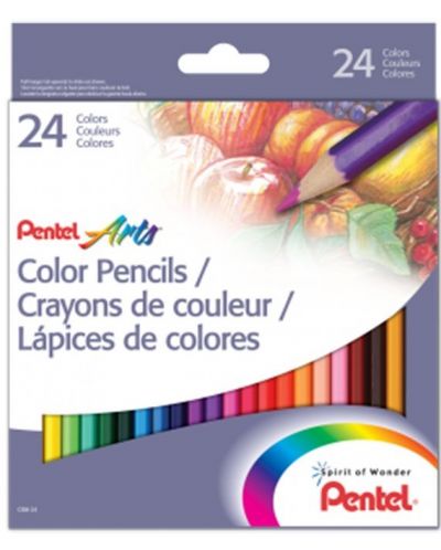 Цветни моливи Pentel - Arts, 24 цвята - 1