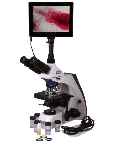 Цифров микроскоп Levenhuk - MED D35T LCD, бял/черен - 2