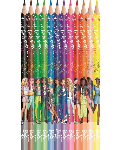 Цветни моливи Maped Barbie - 12 цвята - 2