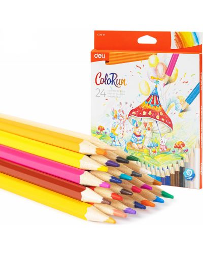Цветни моливи Deli Colorun - EC130-24, 24 цвята - 2