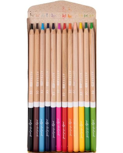 Цветни моливи Astra Eco - 12 цвята - 2