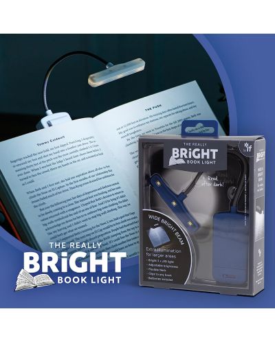 Цветна лампичка за книга IF – Bright, синя - 3