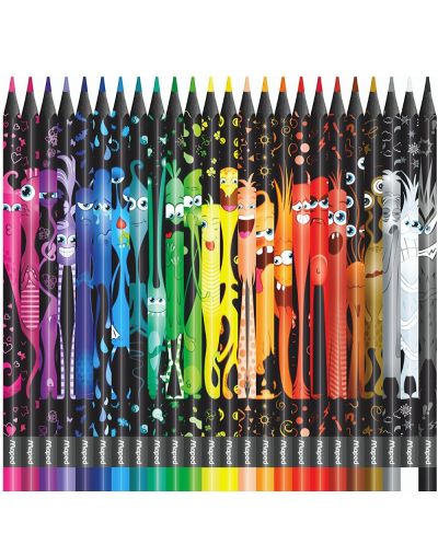 Цветни моливи Maped Color Peps - Monster, 24 цвята - 2