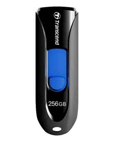 Флаш памет Transcend - Pen Drive, 256GB, USB 3.1, черна - 1