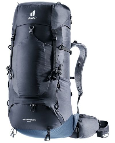 Туристическа раница Deuter - Aircontact Lite 50 + 10, черна - 1