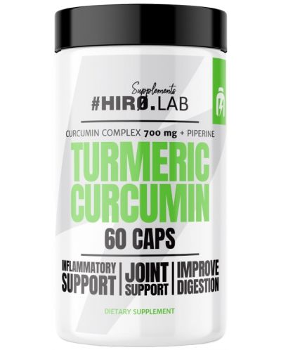 Turmeric Curcumin, 60 капсули, Hero.Lab - 1