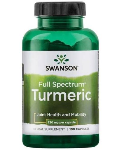 Turmeric, 720 mg, 100 капсули, Swanson - 1