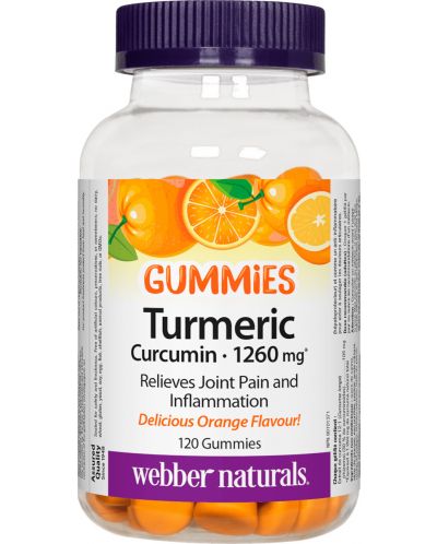 Turmeric Curcumin, 120 желирани таблетки, Webber Naturals - 1