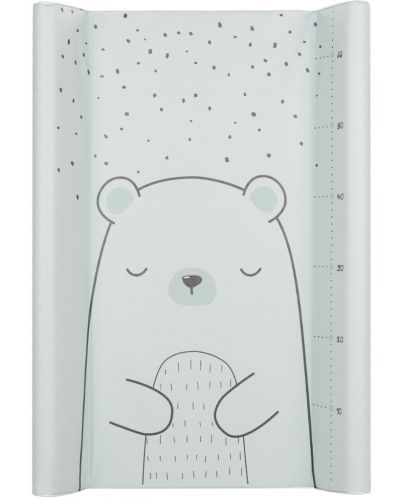 Твърда подложка за повиване KikkaBoo - Bear with me, Mint, 80 х 50 cm - 1