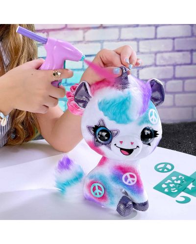 Творчески комплект Canal Toys Airbrush plush - Плюшена играчка за оцветяване, Сладък еднорог - 3