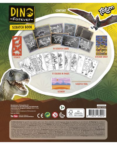Творчески комплект Totum -  Скречбук с динозаври - 7