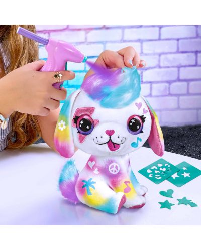 Творчески комплект Canal Toys Airbrush plush - Плюшена играчка за оцветяване, Сладко кученце - 3