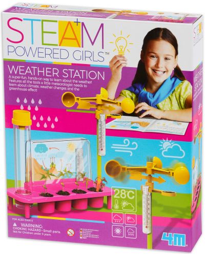 Творчески комплект 4M Steam Powered Girls - Направи си сама, Метеорологична станция - 1