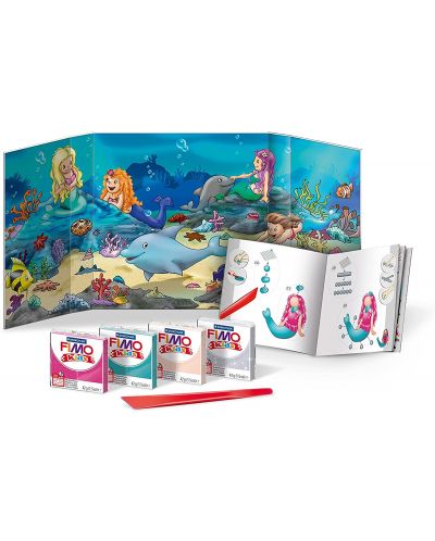 Комплект глина Staedtler Fimo Kids - Mermaid, 4 x 42 g - 2