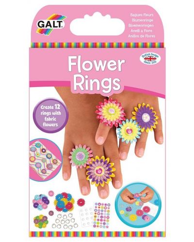 Творчески комплект Galt Toys - Направи сама пръстени, цветя - 1