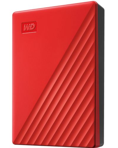 Твърд диск Western Digital - My Passport, 4TB, USB 3.2, червен - 2