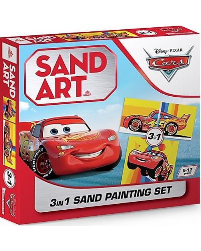 Комплект за оцветяване с пясък Red Castle - Sand Art, Cars 3 - 1