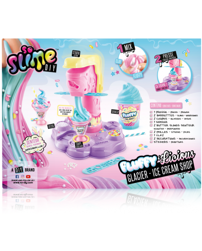 Творчески комплект Canal Toys - So Slime, Машина за пухкав слайм сладолед - 5