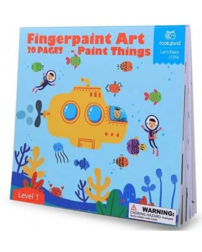 Книжка за рисуване с пръсти Tooky Land - Подводница - 1