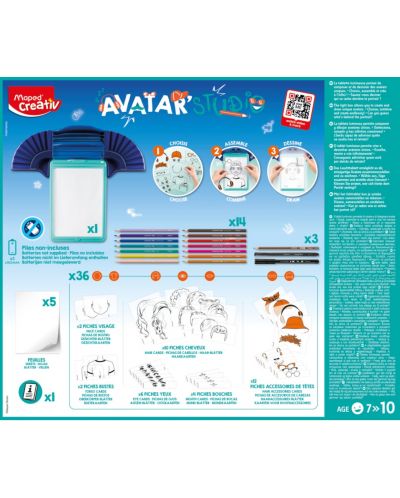 Творчески комплект Maped Creativ - Avatar Studio, създай и оцвети аватар - 4