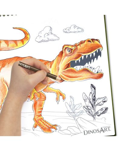 Творческа книга с шаблони и стикери DinosArt - Динозаври - 4