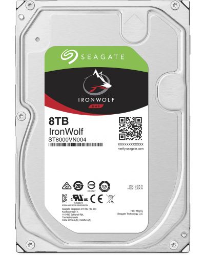Твърд диск Seagate - IronWolf, 8TB, 7200 rmp, 3.5'' - 1