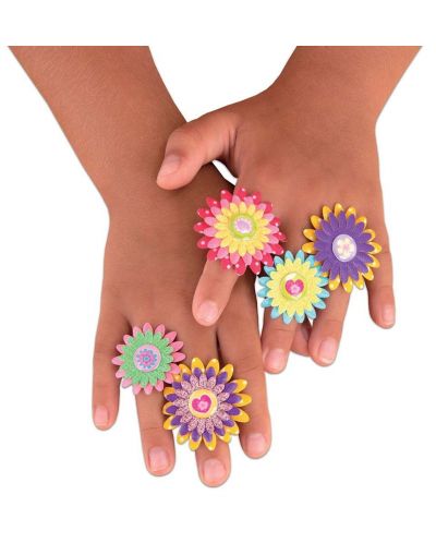 Творчески комплект Galt Toys - Направи сама пръстени, цветя - 4