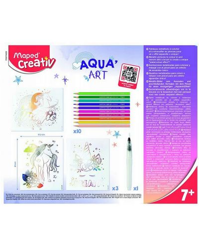 Творчески комплект Maped Creativ - Aqua Art, Еднорог - 2