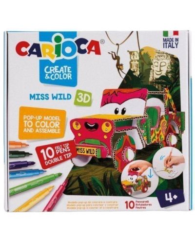 Творчески комплект Carioca Create & Color - Сафари Джип 3D - 1