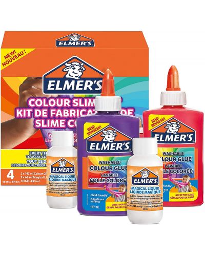 Творчески комплект за слайм Elmer's - Непрозрачни цветове - 1